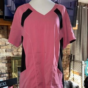Grey's Anatomy Pink and Black Women's Scub Top
